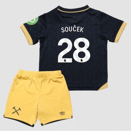 Maglia Calcio West Ham United Tomas Soucek #28 Terza Divisa Bambino 2025-26 Manica Corta (+ pantaloncini)